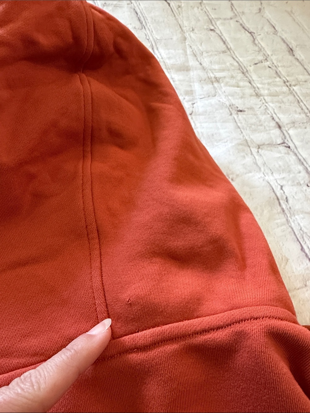 Lululemon Relaxed Cropped Hoodie Canyon Orange French Terry Medium - Picture 6 of 11